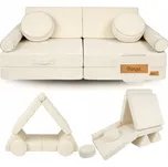 Pohovka Flumi Domino 140 x 70 cm, béžová imitace beránčí vlny