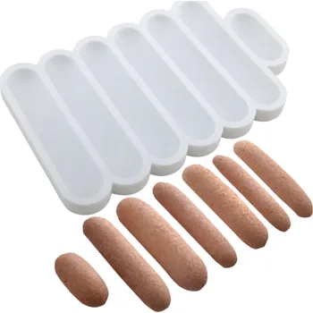 Váleček na těsto Silikonová forma na pečení sušenek a cukroví 13 × 21 cm bílá