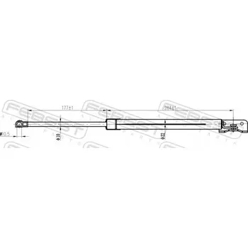 Dveře karosérie Plynová vzpěra, víko zavazadlového prostoru Febest 04117-003