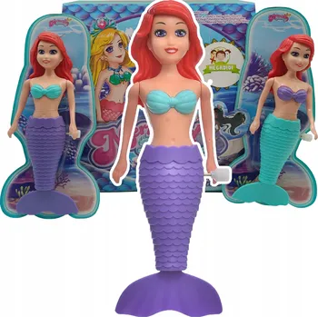 Panenka LALKA SYRENKA panenka do koupele plovoucí, NATAHOVACÍ, zrzavé vlasy