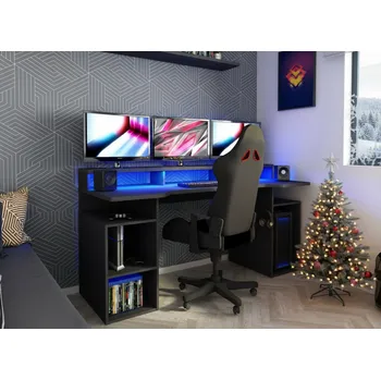 Psací stůl Herní počítačový stůl s led osvětlením D-Game