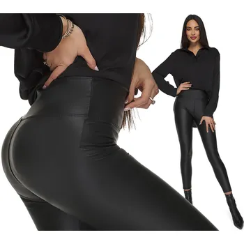 Dámské legíny Anet dámské legíny Legíny EKO kůže slim sexy kalhoty LATEX MATNÉ imitace kůže dlouhé velikost XL/XXL