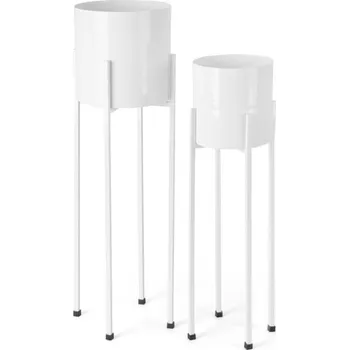 Vánoční ozdoba Set 2 květináčů DONICA 84 bílý