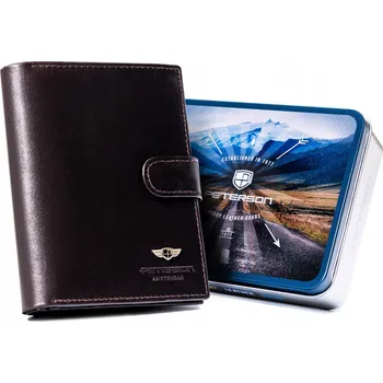 Peněženka Peterson pánská peněženka z přírodní kůže hnědá - muž