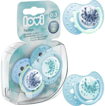 dudlíky Lovi Dudlík silikonový dynamický TIE DYE 0-3m 2 ks kluk