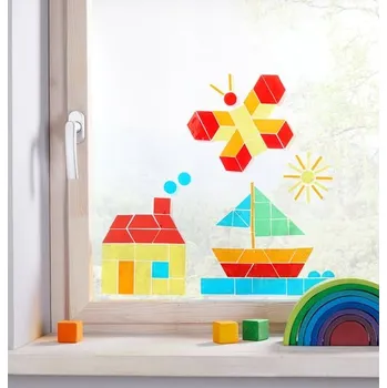 Okenní dekorace Fröbel Okenní samolepky TVARY