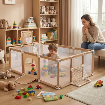 Dětsný nábytek Dětská Ohrádka Hřiště 180x122, koš, branka, Dětské Hřiště , béžová