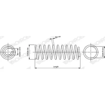 Pružina podvozku MONROE SP5013