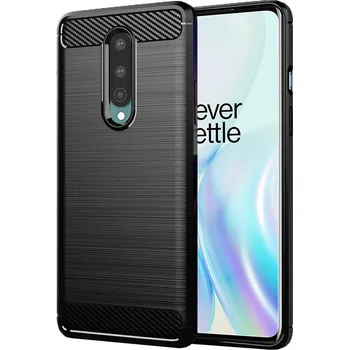 Pouzdro na mobilní telefon Techsuit Karbon Silikon OnePlus 8 Černý