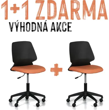 VÝHODNÁ SADA 1+1 ZDARMA - Kancelářská židle CORRA, oranžová