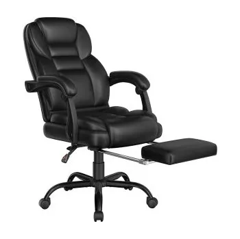 Ergonomická kancelářská židle 614479 black otočná o 360°, černá - B YAHEETECH