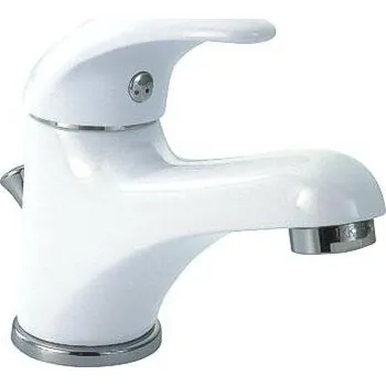 METALIA stojánková umyvadlová 55 001/1.1 bez výpusti bílá/chrom