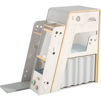 Dětský domeček HabaPro Garáž s domečkem na hraní a světelnou střechou - pravá strana