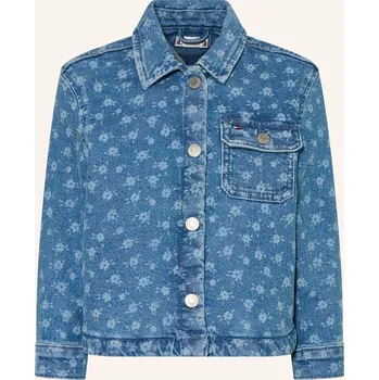 Tommy Hilfiger Dívčí Džínová Bunda, modrá / tmavě modrá, 110
