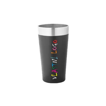 Termohrnek ON-DESIGN Cestovní hrnek z nerezové oceli GRACE s potiskem Barva: černá