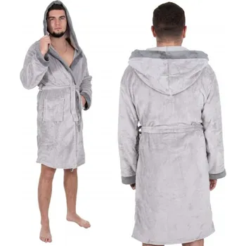 Pánský župan Springos Velvet šedý