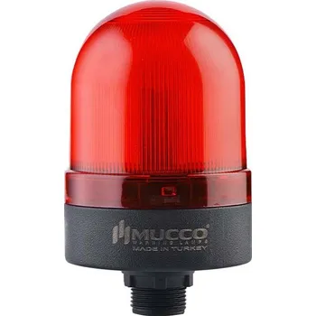 Poplachová siréna Signální maják SNT-S725 s bzučákem, ø70 mm, maticové připojení, 40-250 V AC/DC červená