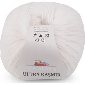 Galanterie Pletací příze Ultra Kasmir 50 g, střední, 1 (56807) bílá