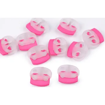 Brzdičky s dvěmi dírkami 17x19 mm, střední, 1 pink