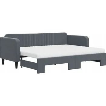 Pohovka Tmavě šedá pohovka s funkcí spaní 223x90x75 cm, plocha na spaní 223x172,5x75 cm