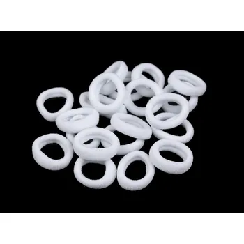 Náramek Mini gumičky do vlasů, malé, 1 bílá