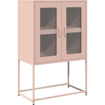 Komoda Vysoká komoda růžová 68x39x107 cm ocelová