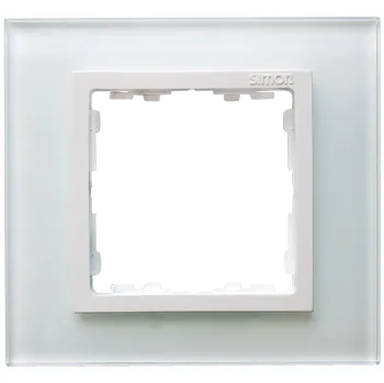 vypínač Rámeček 1 násobný, skleněný, Simon 82 Nature 82617-30, bílá