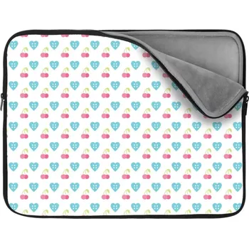 pouzdro na notebook Sablio Obal na notebook Třešně a srdce - 17"