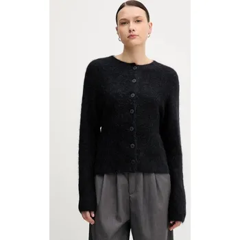 Dámský svetr Kardigan s příměsí vlny z alpaky Sandro Ferrone S9YBFNESPOLO černá 99X, vel. S