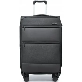 STŘEDNÍ MĚKKÝ Cestovní kufr British Traveller se 4 kolečky a TSA zámkem SB15