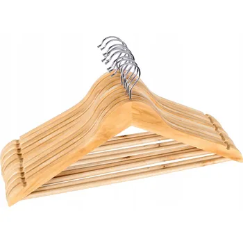 Věšák Dřevěný věšák Gockowiak závěsný, odstíny hnědé, 10 ks