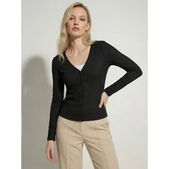 Dámská halenka Sinsay - Hladká viskózová halenka - černá - 529HC-99X - 529HC-99X-XL