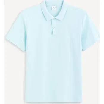 Pánské oblečení Celio Polo tričko Feflame 1145596 Modrá S