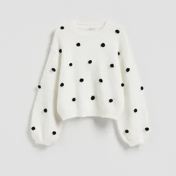 Dámský svetr Reserved - Puntíkovaný svetr - vícebarevná - 350HI-MLC - 350HI-MLC-L