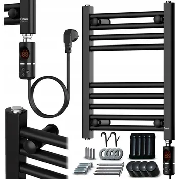 Radiátor Elektrický koupelnový radiátor Cronos 300 W 400 x 500 mm černý