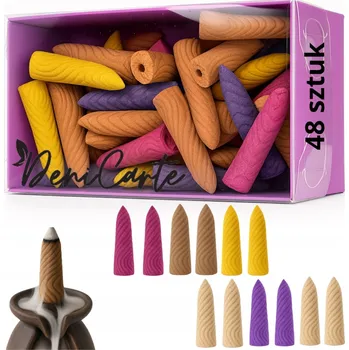 Vonná tyčinka Kónické vonné tyčinky BackFlow Přírodní 48ks Vonné tyčinky Mix Vůní XXL Velké