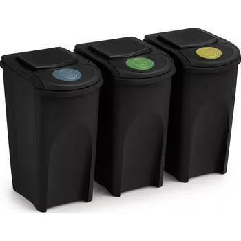 Odpadkový koš Sada odpadkových košů EMPIRO TRIO, grafitová