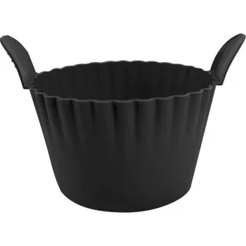 Forma na pečení Silikonová forma do horkovzdušné fritézy 8,9 x 5,5 x 7 cm Velká forma na vajíčka muffiny dezerty znovupoužitelná černá
