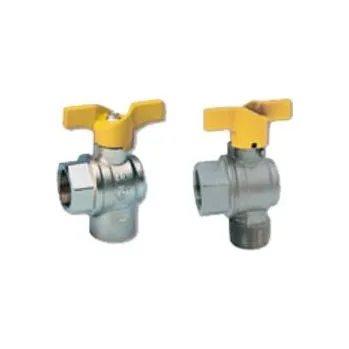 kulový uzávěr plyn rohový s motýlem 3/4" vnitřní/vnější závit