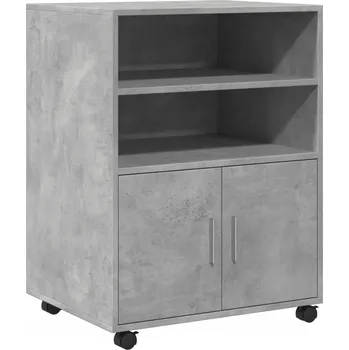 Komoda VidaXL Skříňka na kolečkách, šedá betonu, 60x48x81 cm