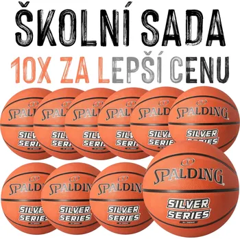 Basketbalový míč VÝHODNÁ SADA - 10x Míč basket SPALDING SILVER, vel. 5