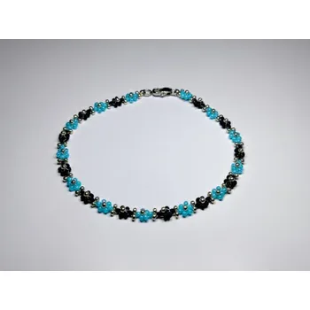 Náramek Bellakvět Náramek "Půlnoční nebe" - Miyuki & Ocel Velikost: S 16 cm