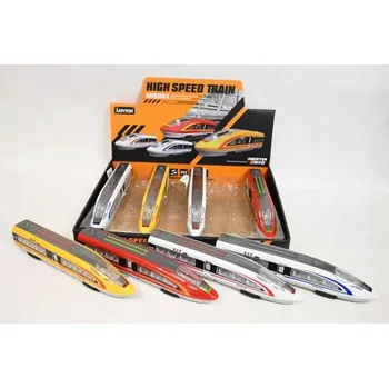 Vláček a vláčkodráha VLAK 28CM LOKOMOTIVA TRAMVAJ SVĚTLO ZVUK SVÍTÍCÍ EXPRESS