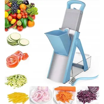Kráječ zeleniny Ruční kráječ Mandolína stříbrná s nastavitelnou tloušťkou pro zeleniny