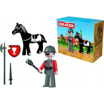 Figurka Igráček Jan Žižka z Trocnova a Kalicha - figurka, kůň a zbroj