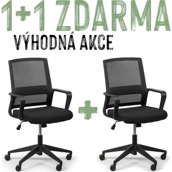 VÝHODNÁ SADA 1+1 ZDARMA - Kancelářské křeslo WILLY, černá