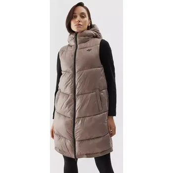 Dámské oblečení Dámská prodloužená vesta 4F hnědá 2697242