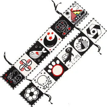 Dětské chodítko Kruzzel 26461 Senzorická kontrastní kniha pro miminka 0+