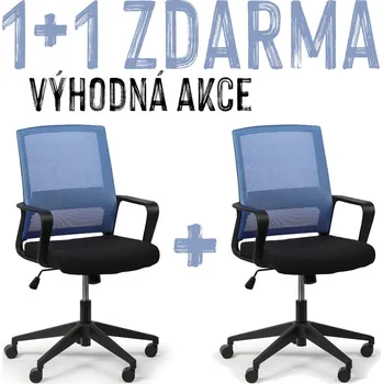 VÝHODNÁ SADA 1+1 ZDARMA - Kancelářské křeslo WILLY, modrá