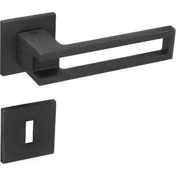 Dveřní kování TI - BURACO 3 - HR 3036 5S bez spodní rozety, klika/klika BS - Černá matná (153)